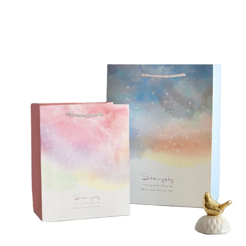 Factory gradient ramp paper bags wholesale shopping paper bags with your own logo