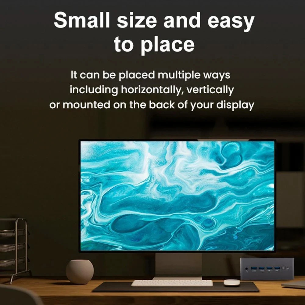 #241017 Customized Brand Portable N9N Pro N100 N350  Desktop Mini Pcs Gaming Computer DDR 16gb 512GB SSD Gamer Mini Pc