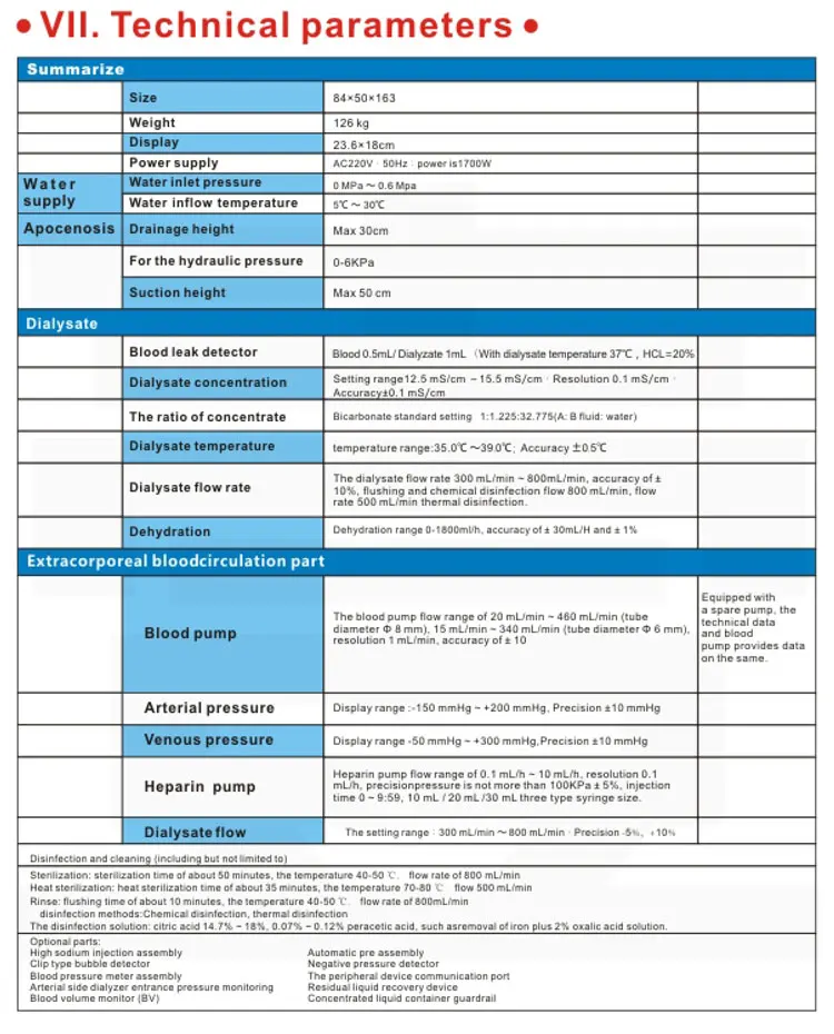 MY-O002A High Quality Hemodialysis Machine