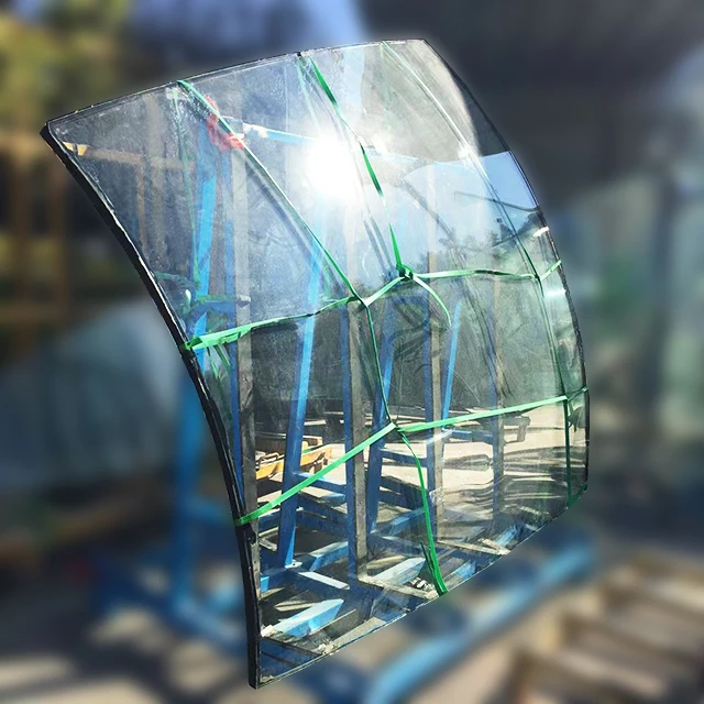 China factory clear curve  bulletproof Curved Window Laminated Glass windows for sale