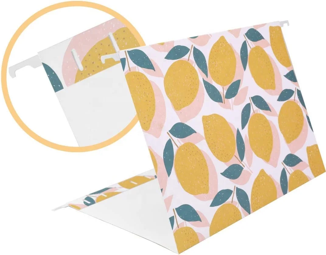 Decorative Hanging File Folders 12 Letter Size Reinforced Colored Hang Folder Cut Adjustable Tabs Cute Designs