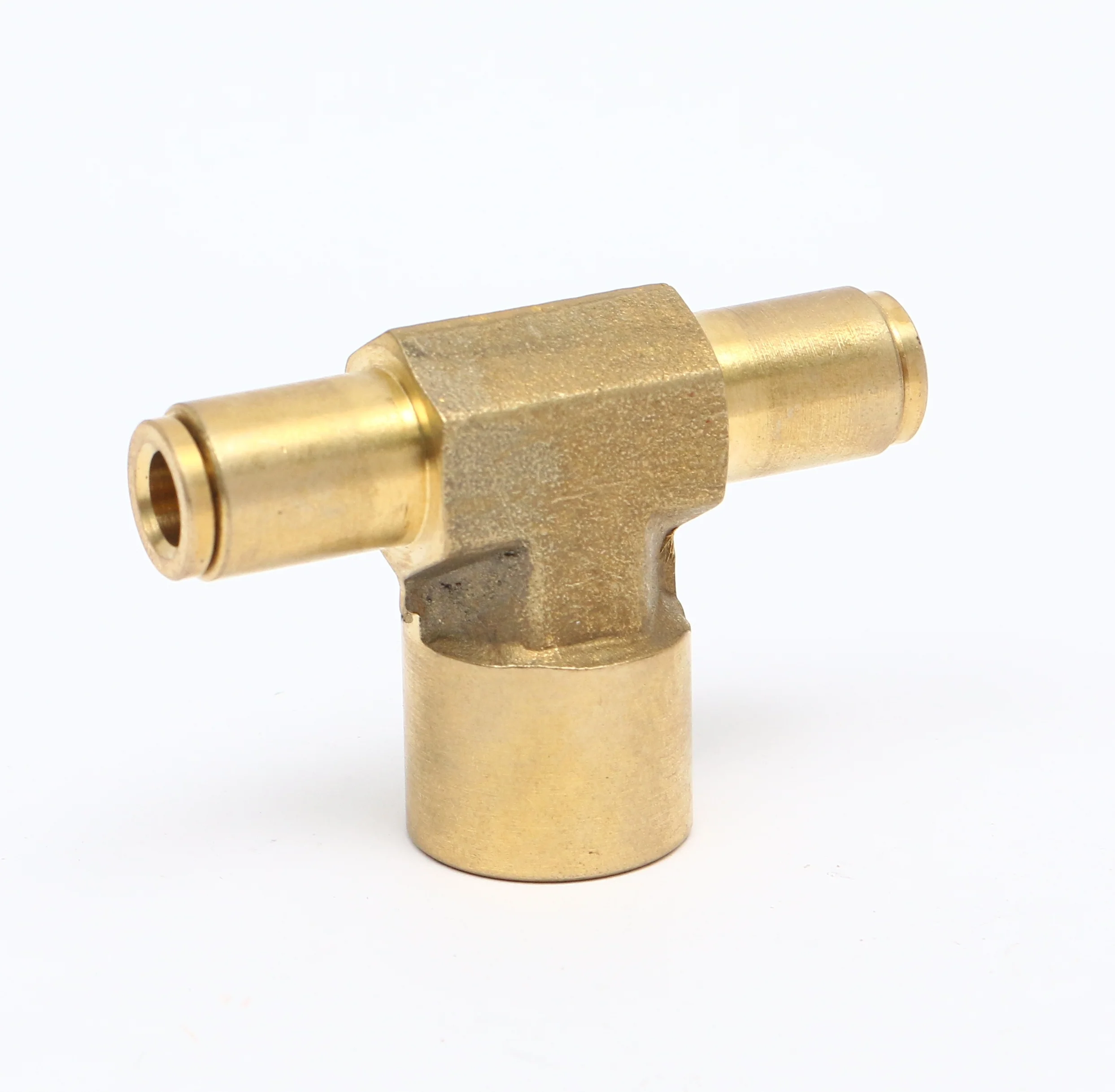 Key Forward Tee connector fitting quick DOT three-way all-copper connector  brass elbow fitting