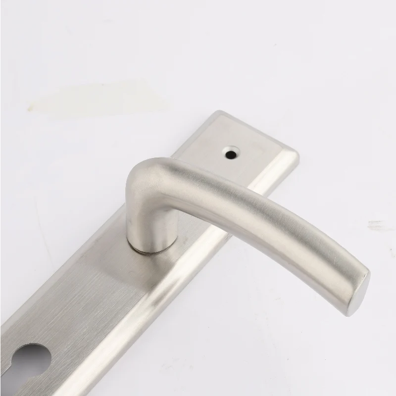 Modern Long Plate Door Handles Lock,  Stainless Steel Heavy Duty  Entry Handleset Mortise Door Lock