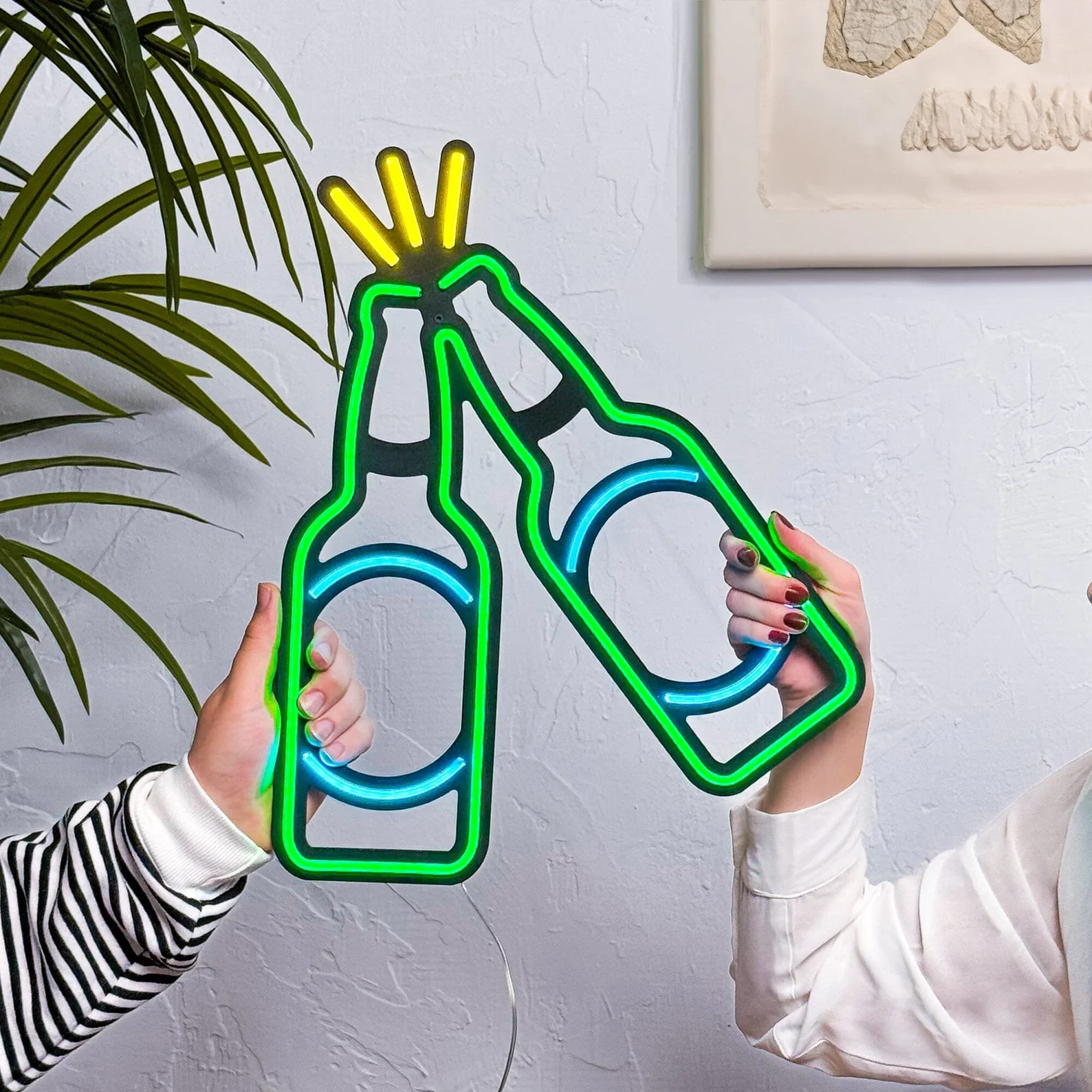Cailemeng Cerveja Настенный декор светодиодная неоновая вывеска светлый пивной бар пляжный паб клубный знак для коктейлей человек пещерный арт
