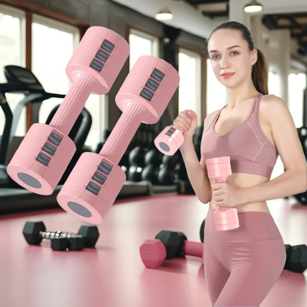 Adjustable Iron Dumbbells Set 1 Pair 4-11lb Free Weights 2-5lb Each Custom Logo Fast Adjust Dumbbell for Women for Home Gym