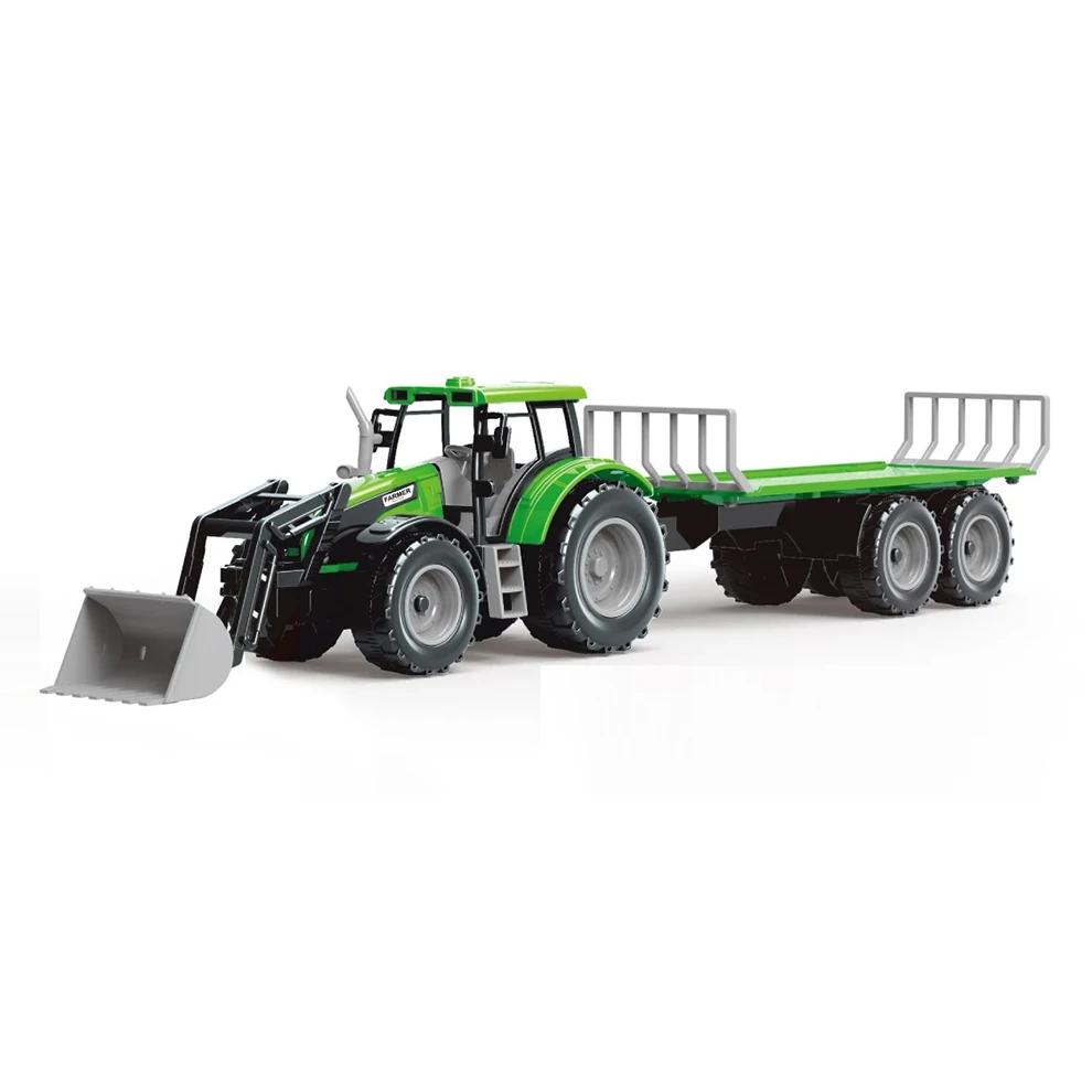 1/32 Scale Mini Friction Farmer Car Toys Farm Car Tractor With Trailer