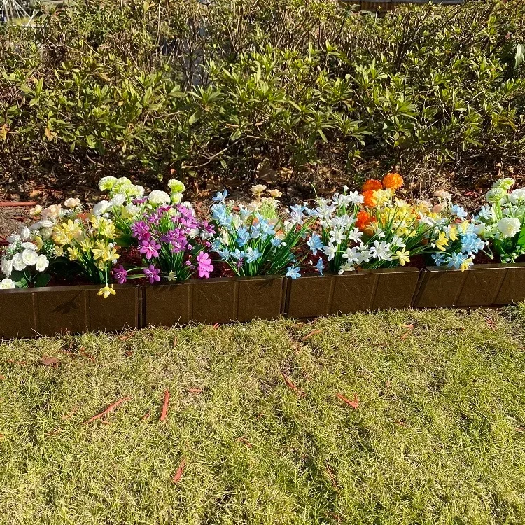 10cmX30cm 10pcs makes up 3 meters length easy assemble durable Sustainable module metal garden border edging in 3 color