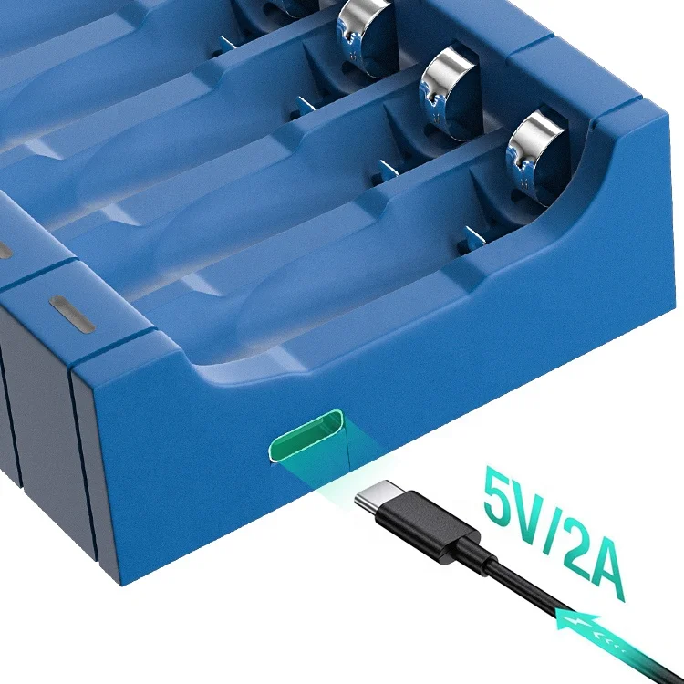 
Fast Charging Universal NIMH 8 Slots Type C 1.2V AA AAA NI-MH NI-CD Smart Rechargeable USB Battery Charger 