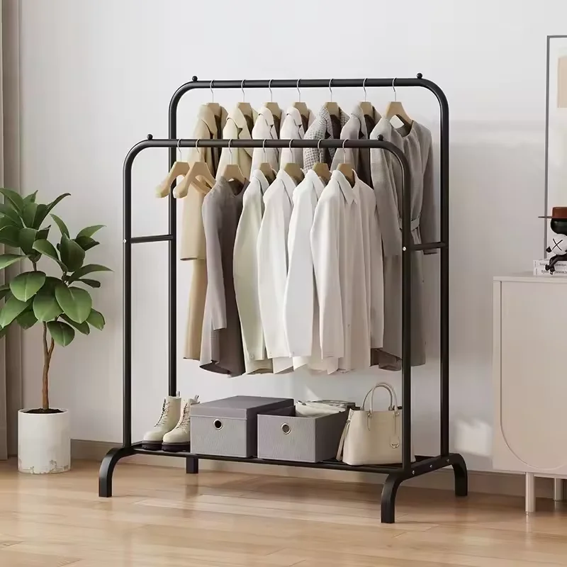 White and black family hall independent formal dress shirt hat jacket umbrella metal hanger bracket with shoe rack