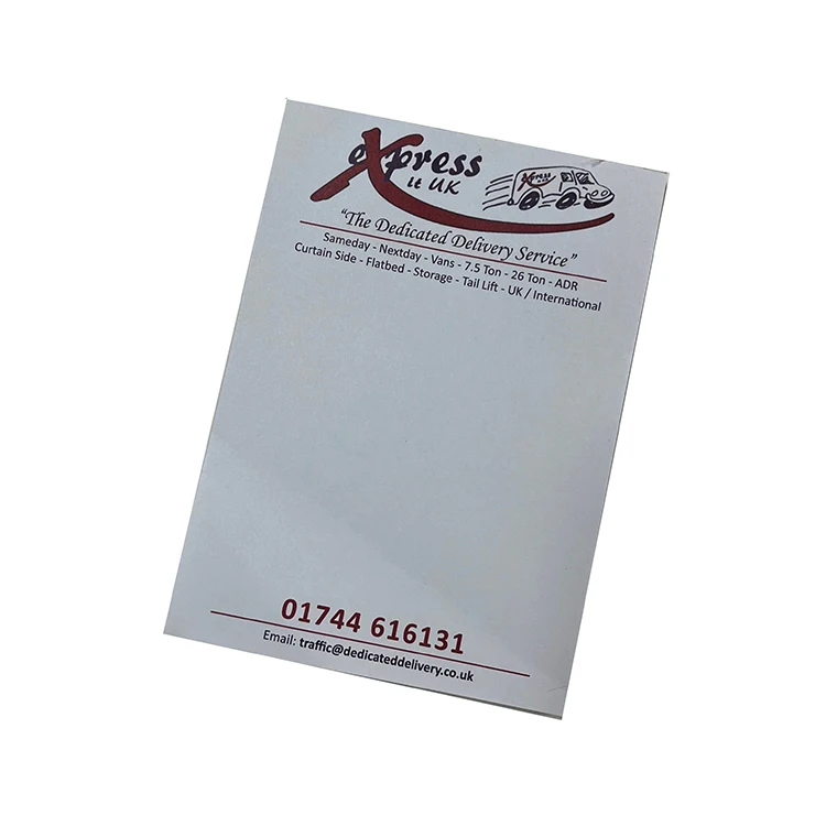 Hot Selling Customized Logo Design Stationery Paper China Supplier Custom Printed Sticky Note Memo Pad Notepad
