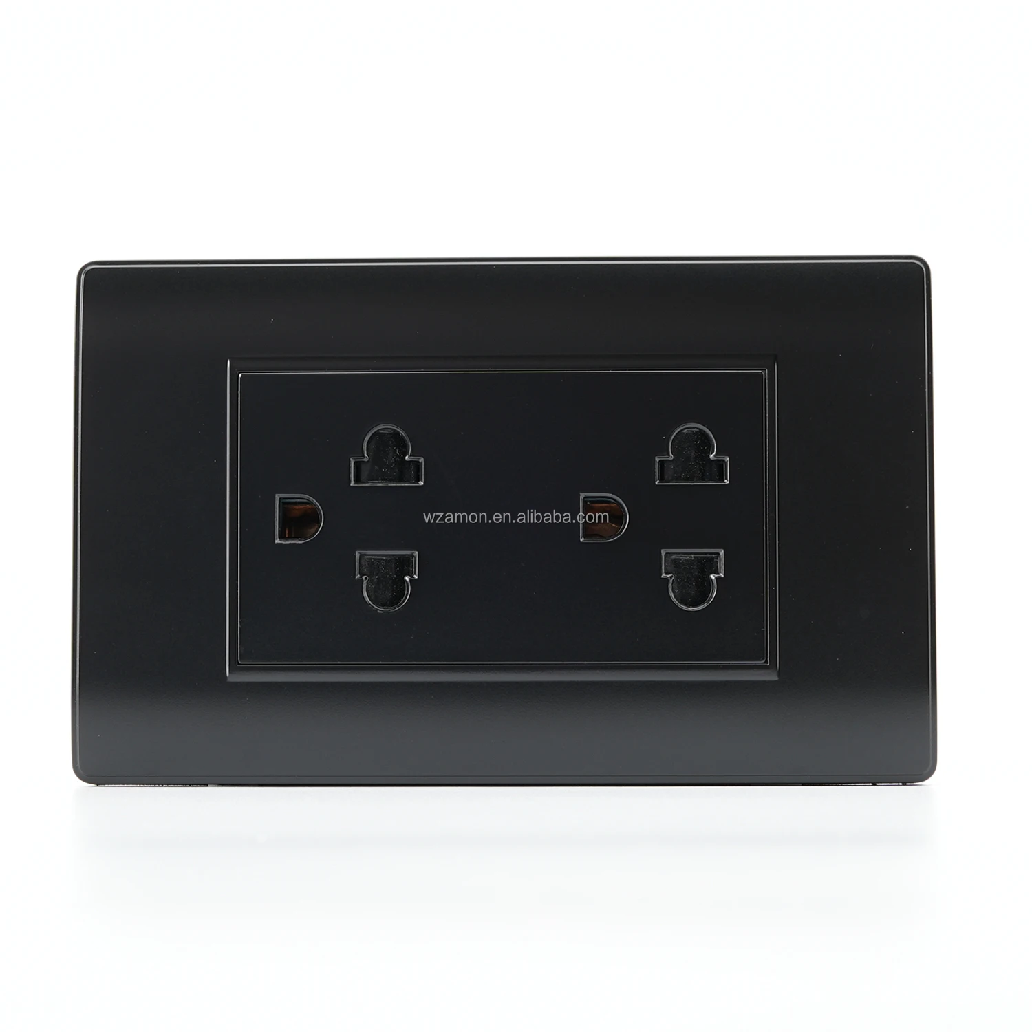 New modern brushed 118  black usb power wall charger socket with usb ports connector
