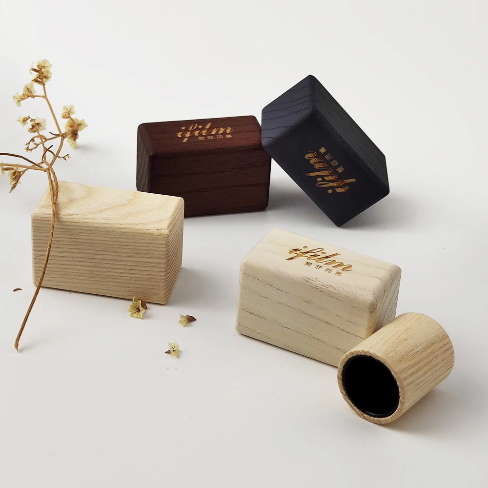 Factory Custom amber square rectangle wooden FEA 15mm screw crimp wood top end cap perfume lid cover for perfume bottle diffuser