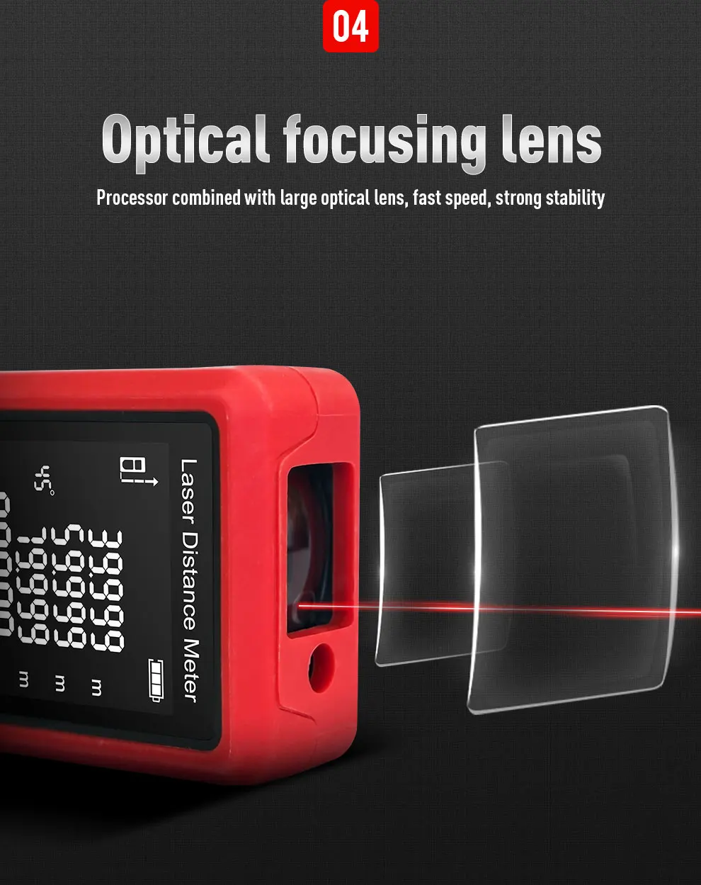 Laser Distance Meter Rechargeable Laser Rangefinder Measurement Tool With Lcd Backlight