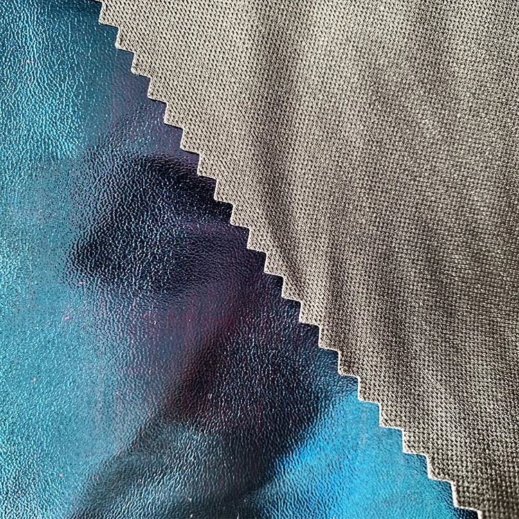 China leather Laser pu leather  Rainbow glitter fabric Transfer film leather