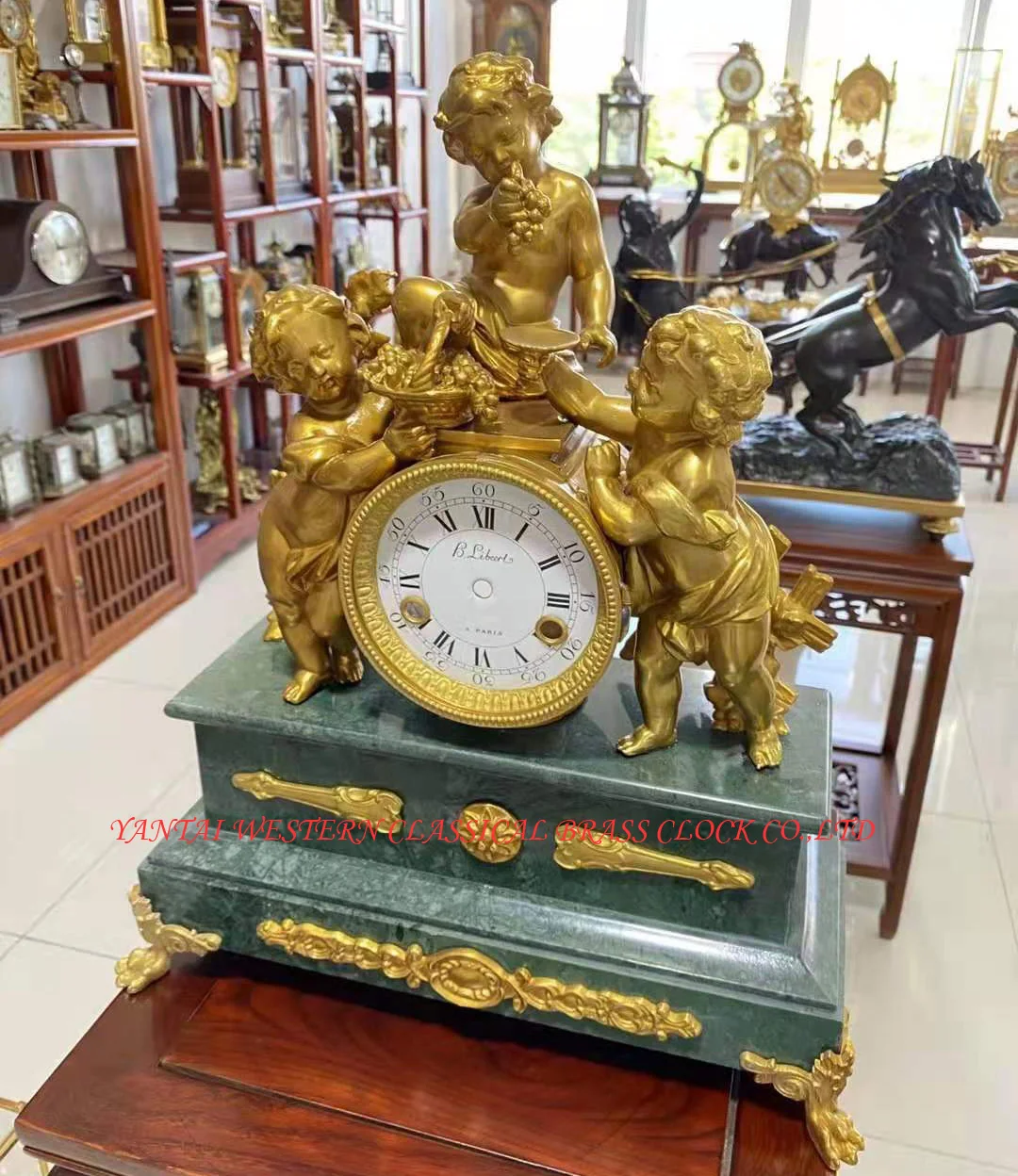 brass angel deskclock table clock western floor clock wall clock