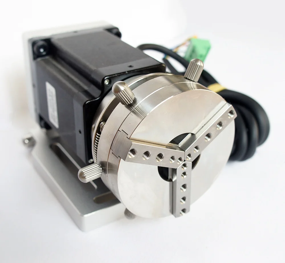 Rotary Fixture for Jewelry Ring Laser Marking Engraving Machine Parts Rotate Jig shaft with Step Motor Driver