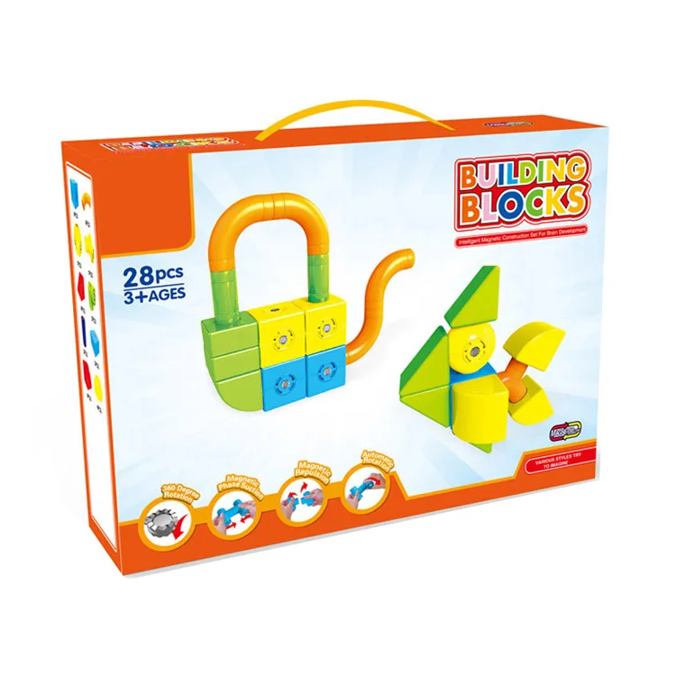 Super City Series Magnetic Plastic Pipe Blocks Building Set Toys for Preschool