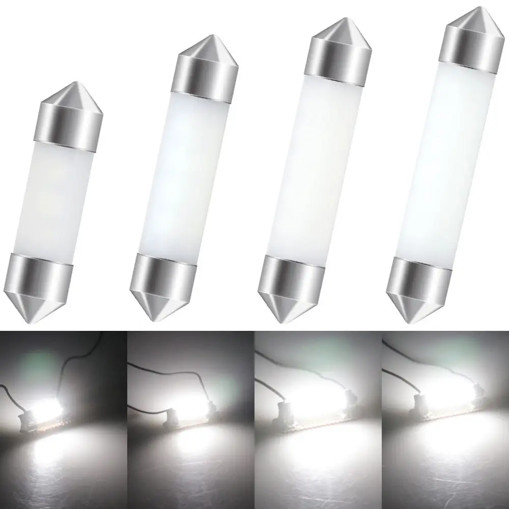 Milk white tube unparalleled capacitance daytime running 36mm smd3014 car turn signal warning lamp smart light bulb wholesale