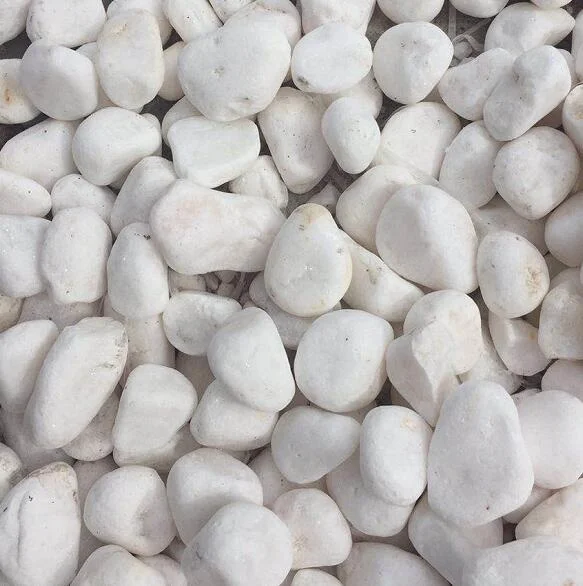 Landscaping 3-5mm snow white marble pebble