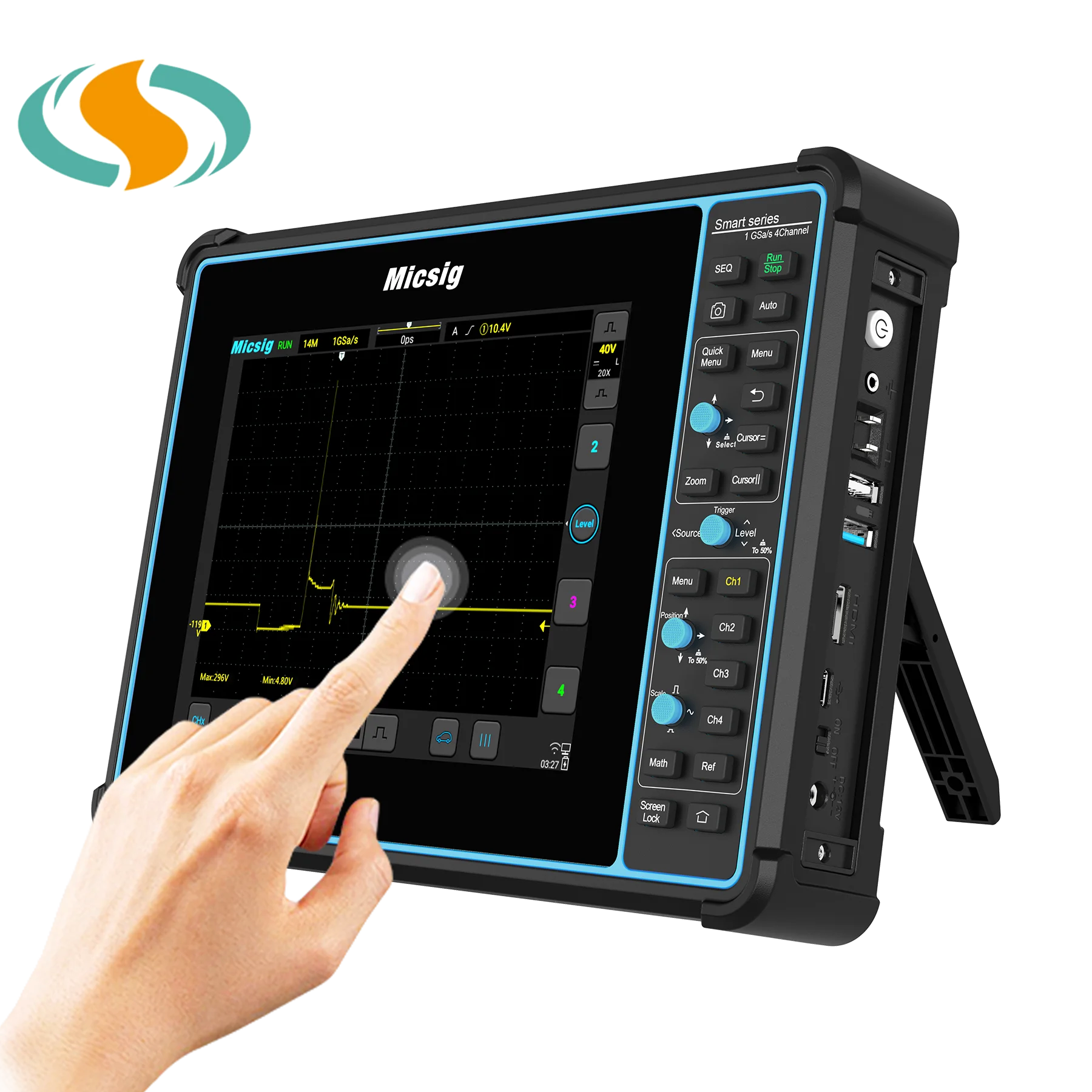 Professional high-quality general-purpose type 2/4 channels car oscilloscope