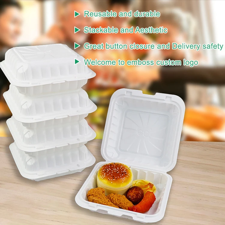 to go containers food disposable food grade sugarcane box airline food container set