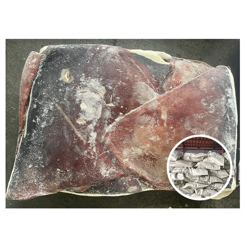 Big Size Seafrozen Raw Material Within Skin Peru Meat Dosidicus Gigas Giant Squid Wing