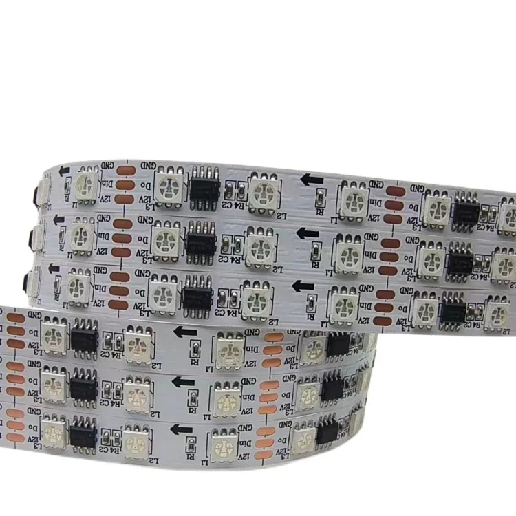 2811 5050 RGB светодиодные полосы света 12 В WS2811 IC 30 светодиодов/м пикселей программируемая индивидуальная адресная Гибкая Диодная лента