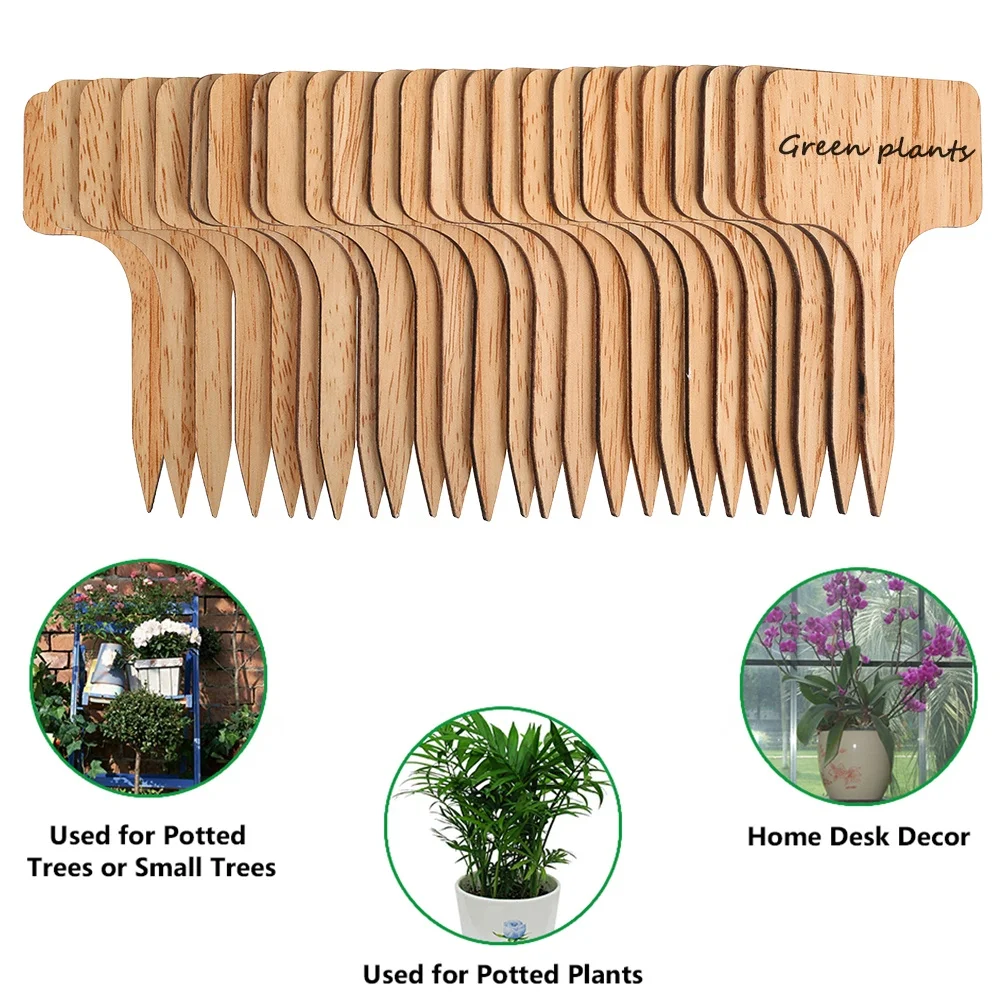 Widely used in garden Waterproof Nursery Markers Flower Pots Seedling Bamboo Wooden Plant Tags Garden Plant labels