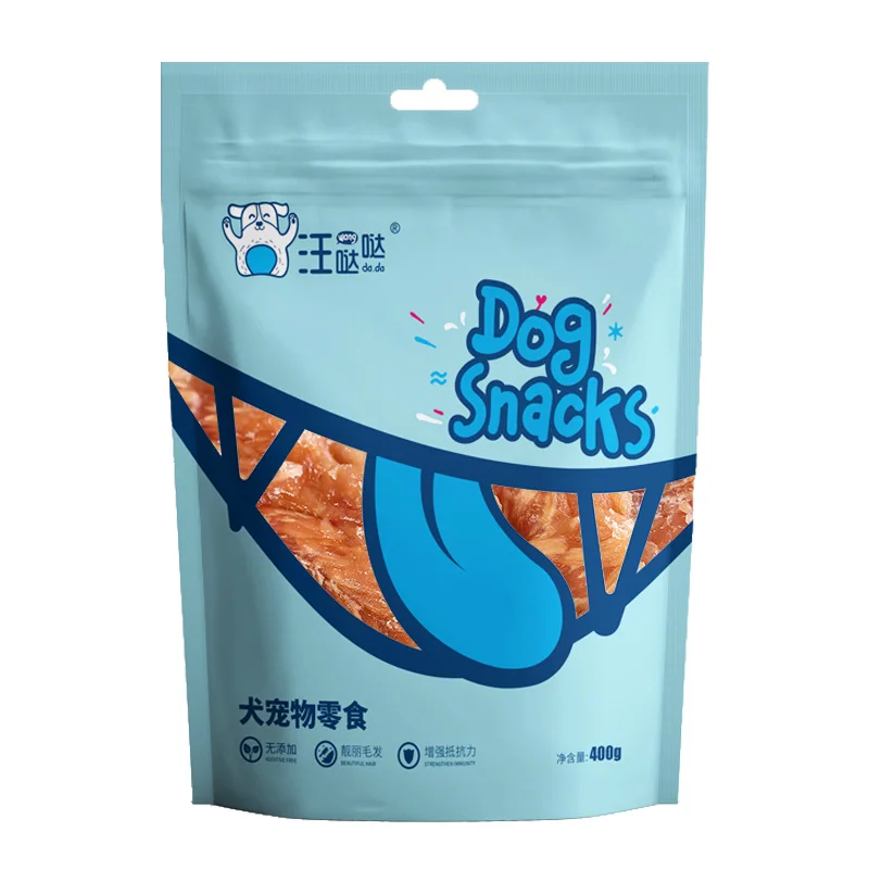 OEM 400g Dried Chicken Jerky Dog Treats Factory Wholesale High Nutrition Free Additive Protein Pure Natural Dog Snacks