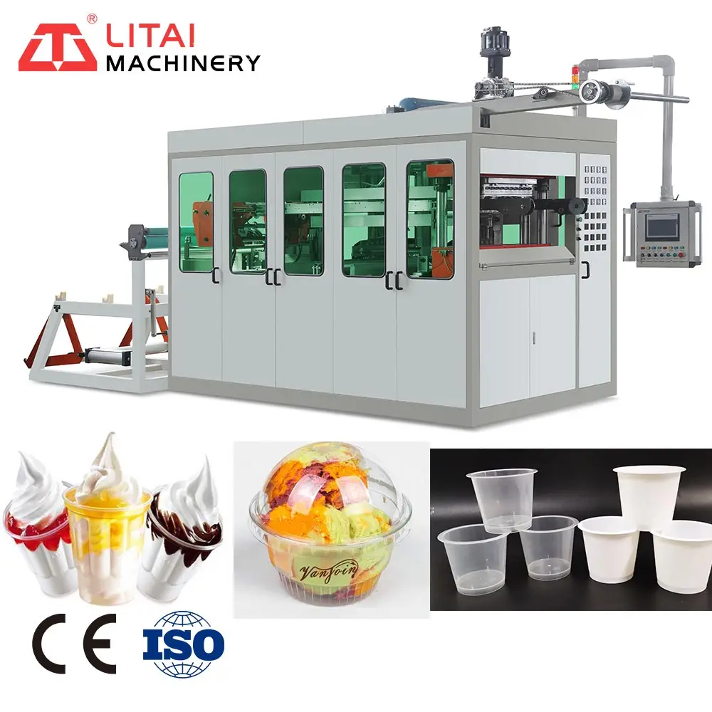 Disposable Plastic Ice Cream Cups Moulding Machine Thermoforming Machine Manufacturer