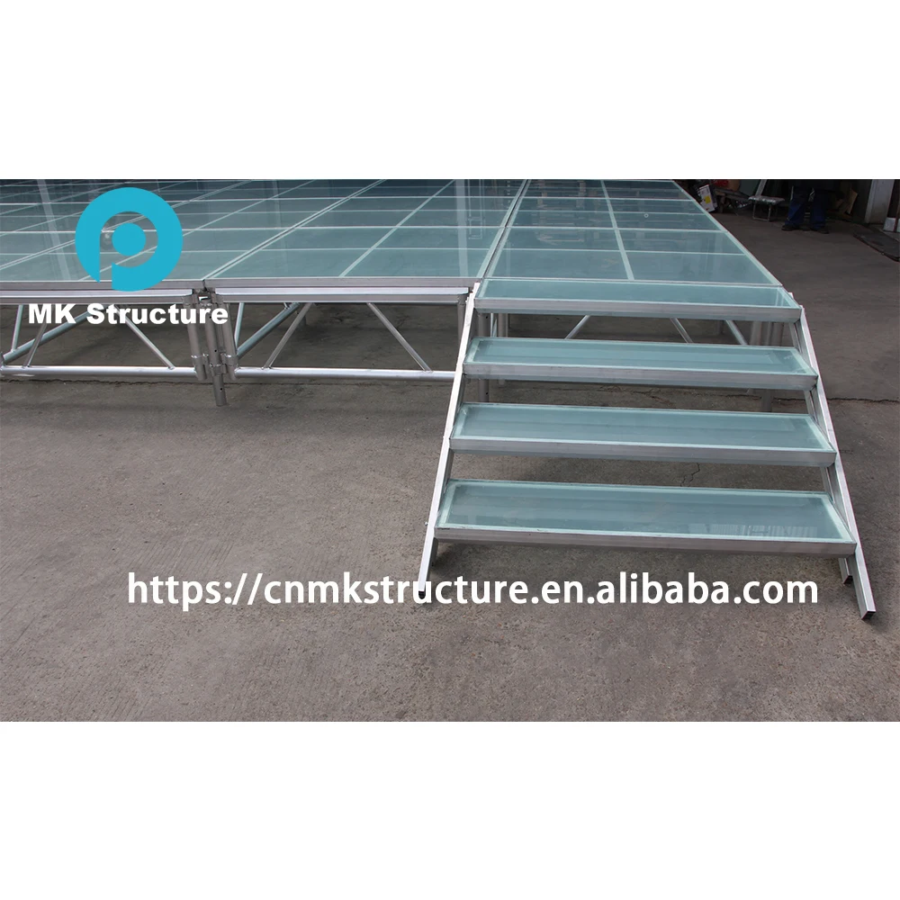 Transparent Glass Stage/ Acrylic Stage Platform/ Wedding Concert Dance Floor Used For Banquet Swimming Pool