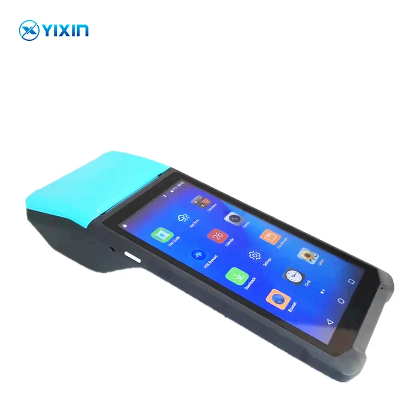 Android 8,0 мобильный умный Pos-терминал с 4g Wifi 2d 1d сканер штрих-кода принтер КПК с мобильным принтером высокого качества