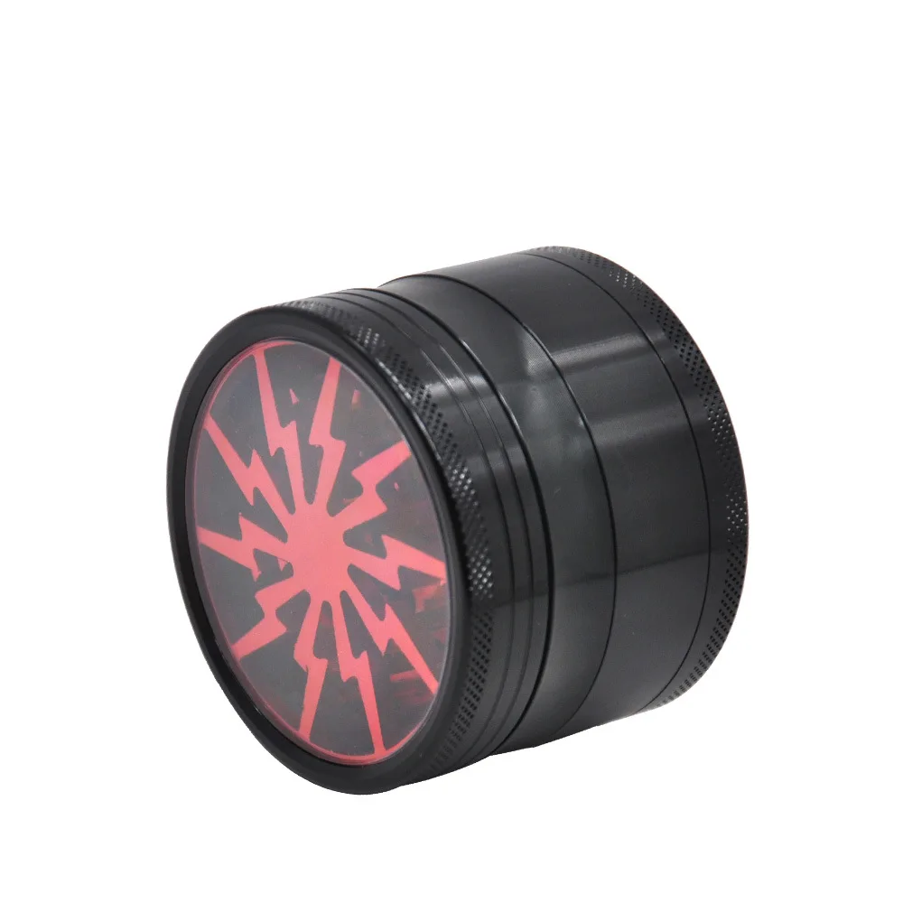 Food aluminum alloy Attachments Gear  63mm black with window lightning Aluminum Brush Card Electrical for Smoke black Grinder