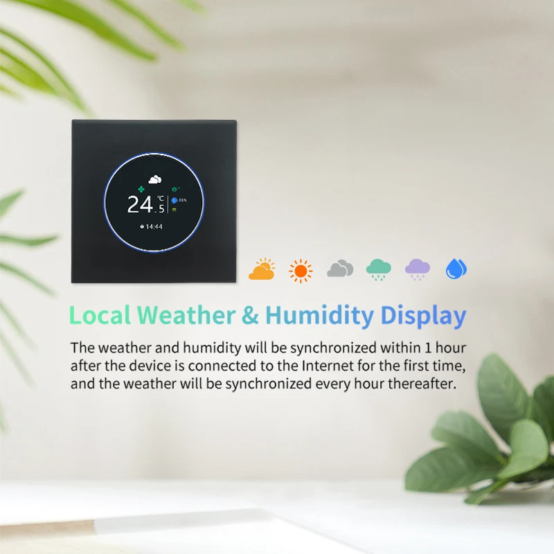 2 Pipe 4 Pipe Thermostat Fan Coil Programmable Tuya Wifi Smart Room Thermostat