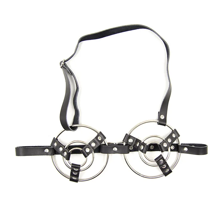 Alternative Erotic Toys Sexy Busty Iron Ring Bra Bondage Products  Female Erotic Lingerie Sets Body Harness Bust Bondage