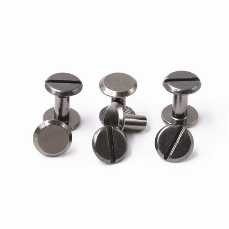 Bag Belt Leather Metal Accessories Flat Slotted Chicago Binding Screws High quality Male and female screw
