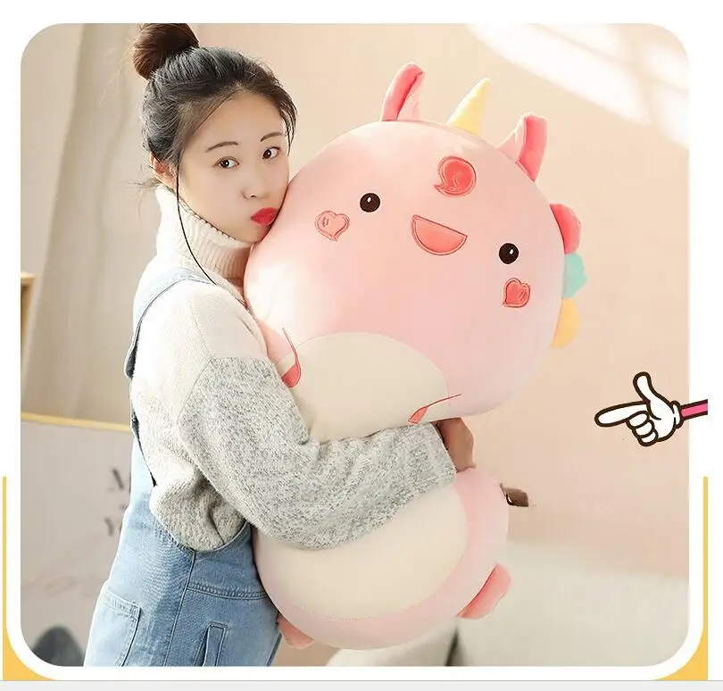 YWMX Plush Rabbit Stuffed Toys Cute Pig Tiger Bed Holding Sleeping Pillow Unicorn Rabbit Cushion Wholesale