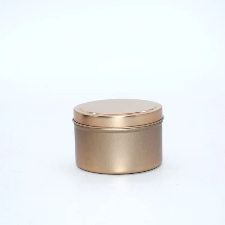 High Quality Luxury 4oz 8oz Tin Box Jar for Candles Gold Black 16oz 20oz Candle Tin Jar