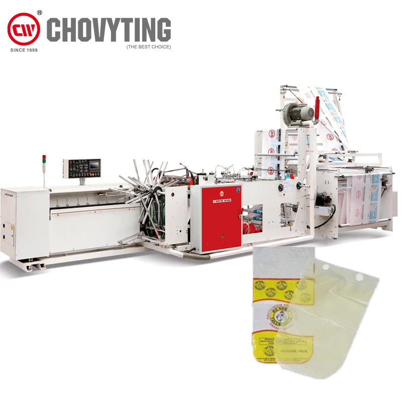 CW-800BFS CHOVYTING PE plastic processed servo motor drive chicken bag making machine