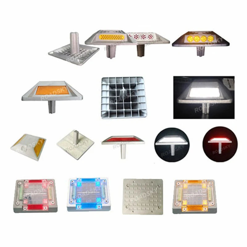 Aluminum Led Solar Cat Eye Flashing Pavement Marker Dock Light Price Road Spike Half Moon Reflective Road Stud