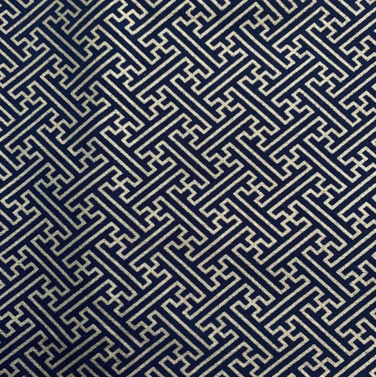 Manufacture Wholesale Geometric Design  Stamping Printing Metallic Cotton Fabric for Men Clothing Tang Suit