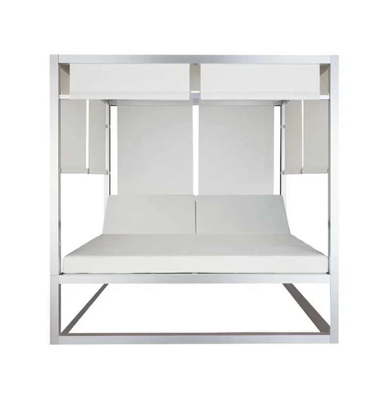 High quality resort beach furniture aluminum frame outdoor daybed