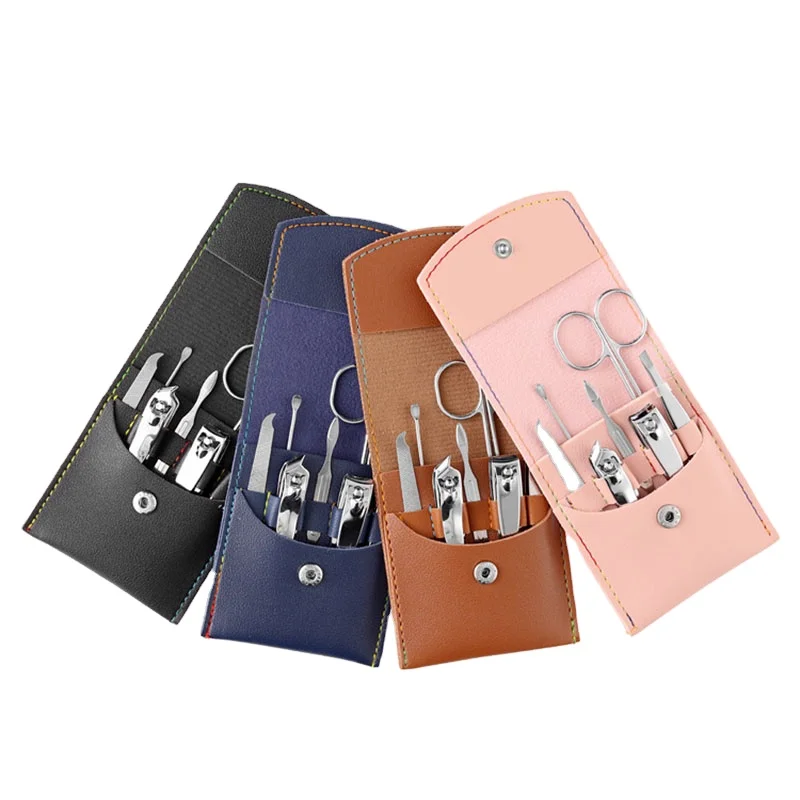 2024 New YD High Quality Customize household 7 piece nail clippers nail cutter manicure set stainless steel