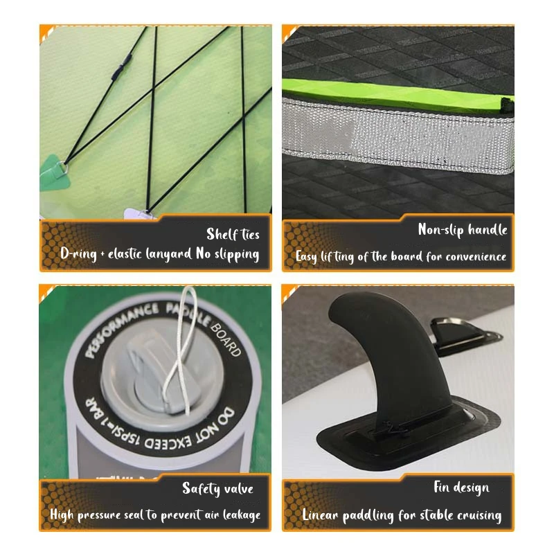 China manufacturer Outdoor  water sport Inflatable Surfboard with Sup Board Paddle standup board Waterplay Surfing