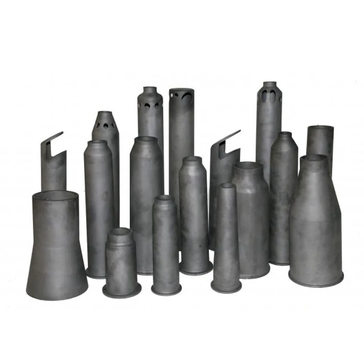 High quality refractory recrystallized resic sisic sic silicon carbide ceramic burner tube nozzle