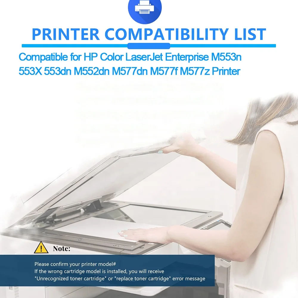 Original Quality HP 508A Remanufactured Toner Cartridge for HP LaserJet M553 M552 M577 CF360A - CF363A Toner Cartridge Set