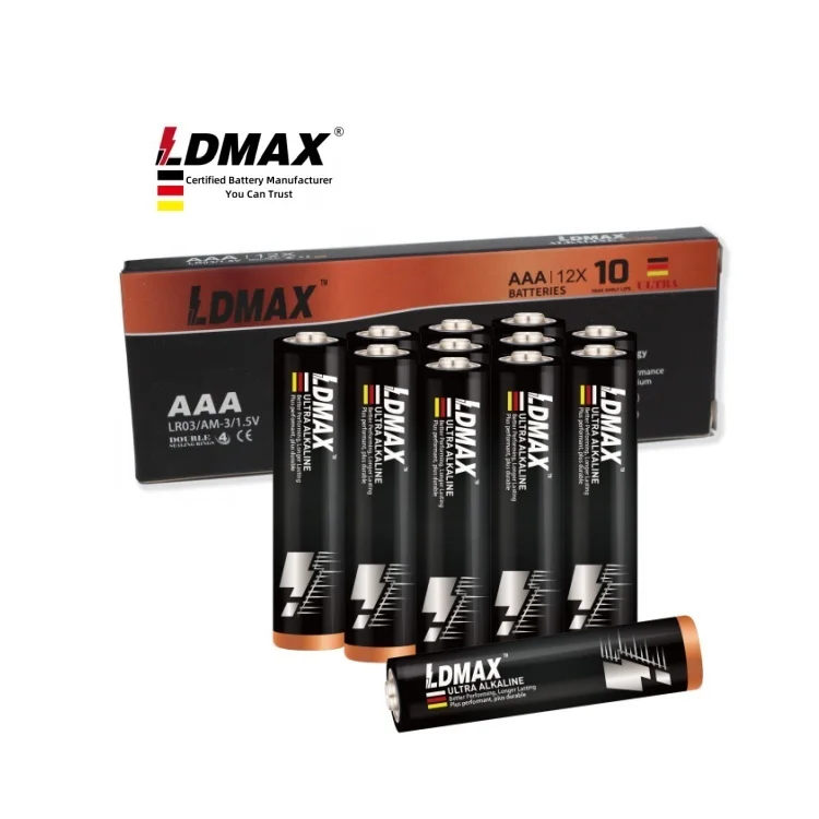 LDMAX Box Pack Pila AAA LR03 Super Strong Power Batteries Am4 1.5v Aaa Alkaline Battery for Game Toys with 10 Years life
