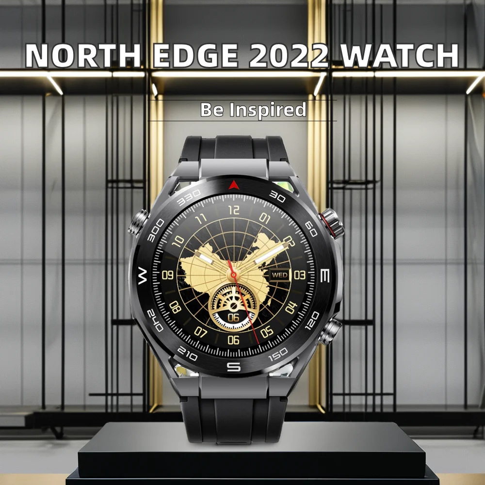 2024 NORTH EDGE Smart Sports Watch Touch Screen IP68 Waterproof Multi-Functional Outdoor Sports Compass Blood Pressure