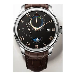 Мужские механические наручные часы с календарём, корпус из нержавеющей стали под заказ