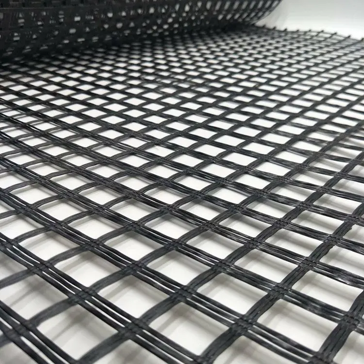 Fiberglass Grid Plastic and PP Reinforced Asphalt Polyester Geogrid for Construction and Paver Pavement
